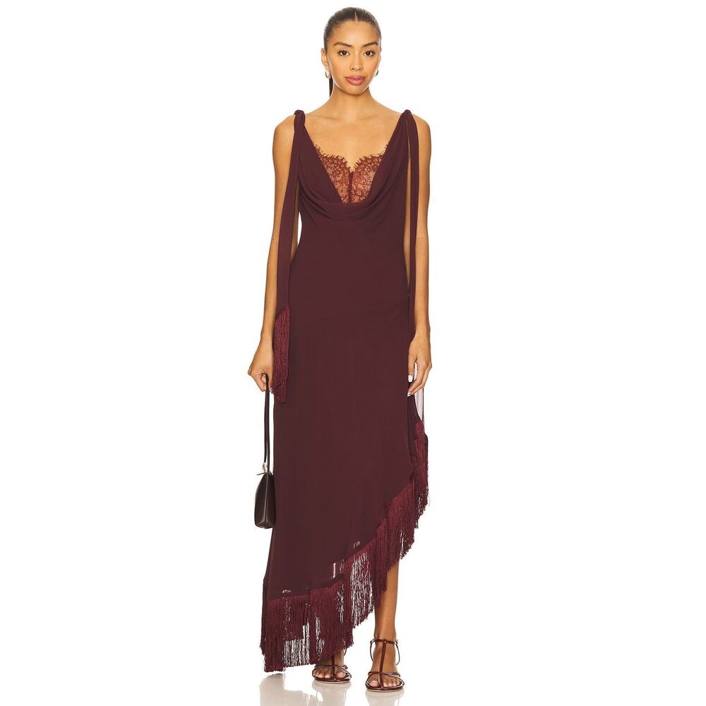 DE LA VALI Mistral Midi Dress in Earth Size US 6 $730